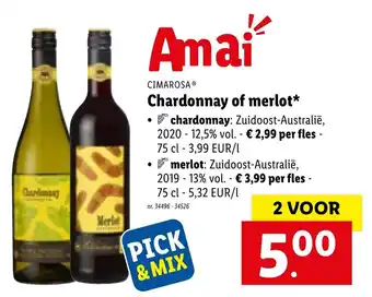 Cimarosa Chardonnay of merlot