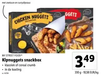 Lidl My Street Food Kipnuggets snackbox aanbieding