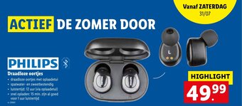 Lidl Philips Draadloze oortjes aanbieding