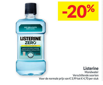 Intermarché Listerine Mondwater aanbieding