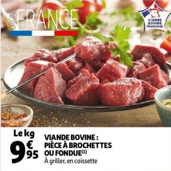 Auchan Viande Bovine: Piece A Brochettes Ou Fondue aanbieding