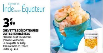 Auchan Crevettes Decortiquees Cuites Refrigerees aanbieding