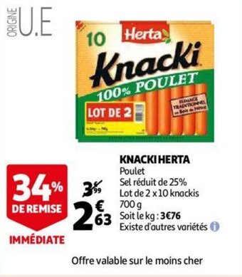 Auchan Knacki Herta aanbieding