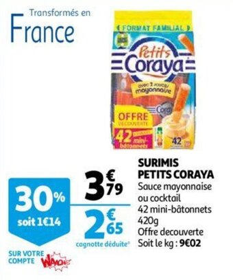 Auchan Surimis Petits Coraya aanbieding