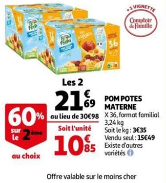 Auchan Pom Potes Materne aanbieding