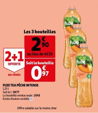 Auchan Fuze Tea Peche Intense aanbieding
