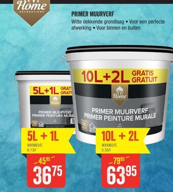HandyHome Primer muurverf 5L+1L aanbieding