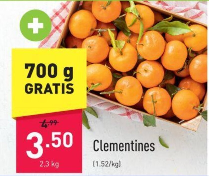 Clementines 700g promotie bij ALDI