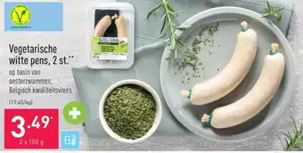 ALDI Vegetarische witte pens 2 x 100 gram aanbieding