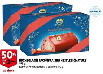 Auchan Buche Glacee Facon Fraisier Nestle Signature aanbieding