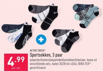 ALDI Sportsokken, 3 paar aanbieding