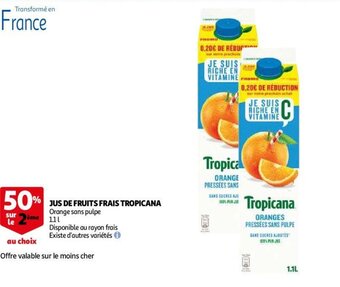 Auchan Jus De Fruits Frais Tropicana aanbieding