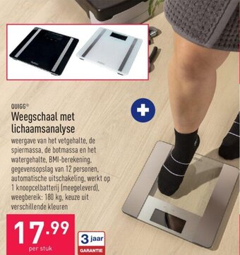 ALDI Weegschaal met lichaamsanalyse aanbieding