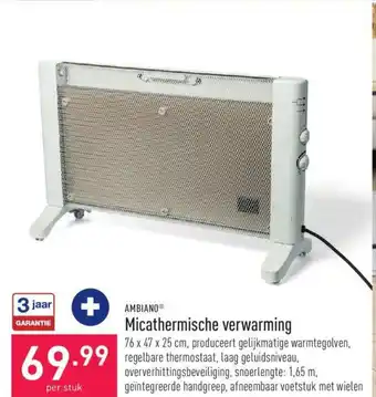 ALDI Micathermische verwarming 76 x 45 x 25 cm aanbieding
