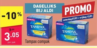 ALDI Tampax compak aanbieding