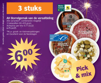 Albert Heijn AH Borrelgemak van de versafdeling aanbieding