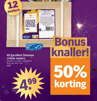 Albert Heijn AH Excellent Zeeuwse creuse oesters aanbieding