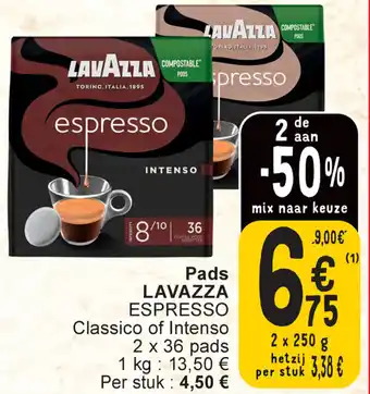 Cora Lavazza Pads aanbieding