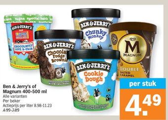 Albert Heijn Ben & Jerry's of Magnum 400-500 ml aanbieding