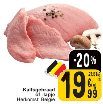 Cora Kalfsgebraad of -lapje aanbieding