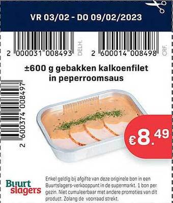 Gebakken kalkoenfilet in peperroomsaus