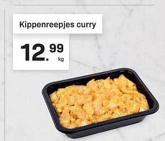 Buurtslagers Kippenreepjes curry aanbieding