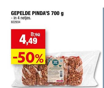 Gepelde pinda's