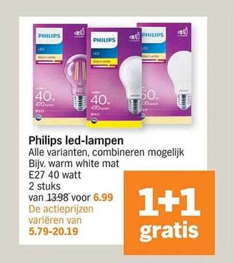 Albert Heijn Philips ledlampen aanbieding