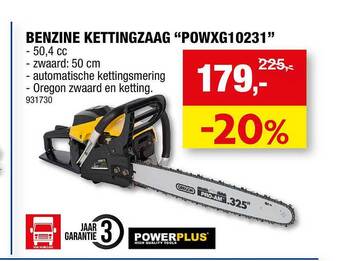 Hubo Benzine kettingzaag aanbieding