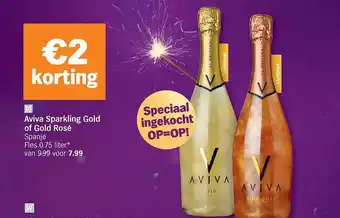 Albert Heijn Aviva sparkling gold of gold rosé aanbieding