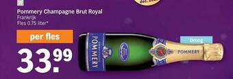 Albert Heijn Pommery champagne brut royal aanbieding