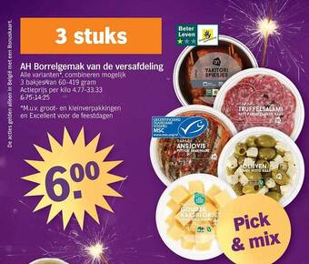 Albert Heijn Ah borrelgemak van de versafdeling aanbieding