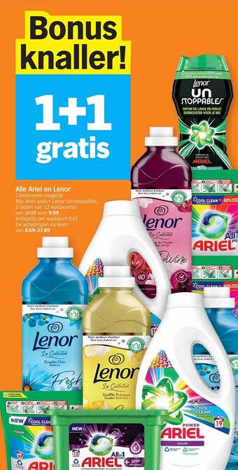 Albert Heijn Ariel en lenor aanbieding