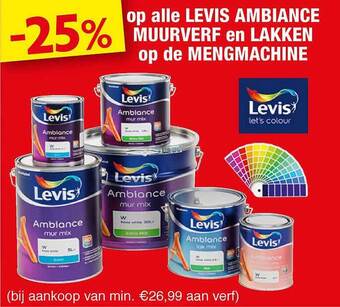 Hubo Levis ambiance muurverf en lakken op de mengmachine aanbieding