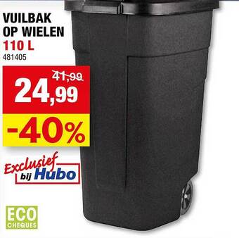 Hubo Vuilbak op wielen aanbieding