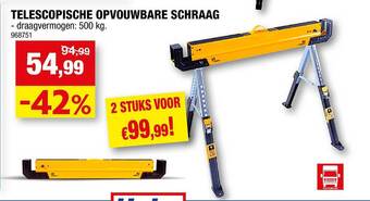 Hubo Telescopische opvouwbare schraag aanbieding