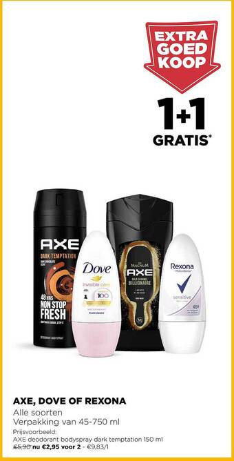 Jumbo Axe, dove of rexona aanbieding