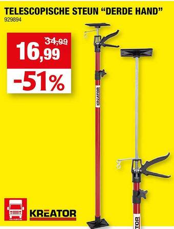 Hubo Telescopische steun derde hand aanbieding