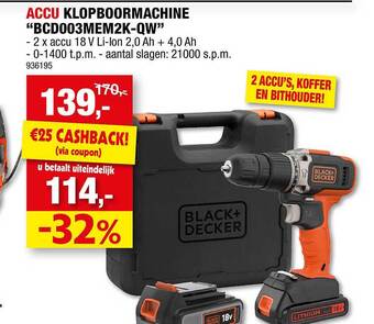 Hubo Accu klopboormachine aanbieding