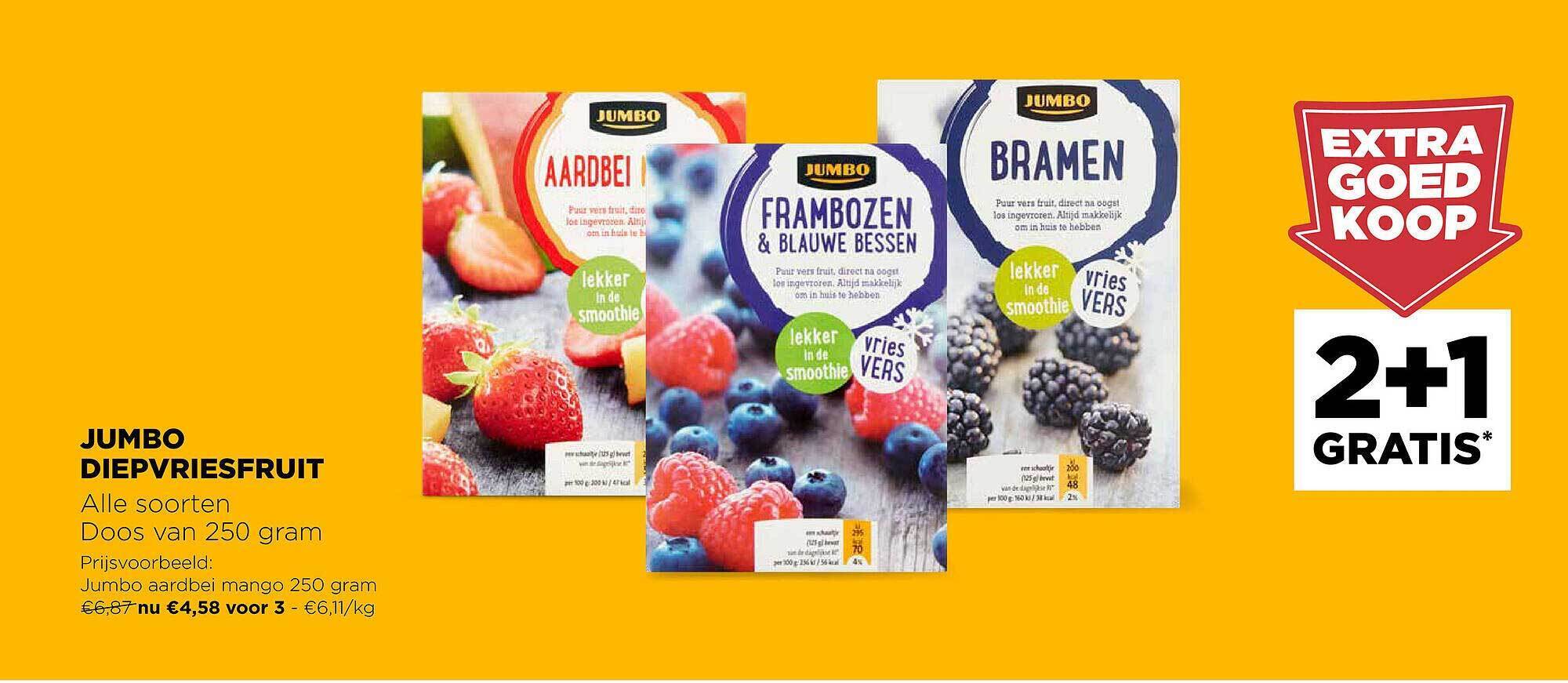 Jumbo diepvriesfruit promotie bij Jumbo