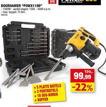 Hubo Boorhamer aanbieding