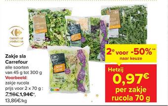 Carrefour Zakje sla aanbieding