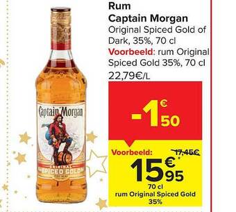 Carrefour Rum captain morgan aanbieding