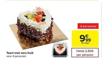 Carrefour Taart met vers fruit aanbieding
