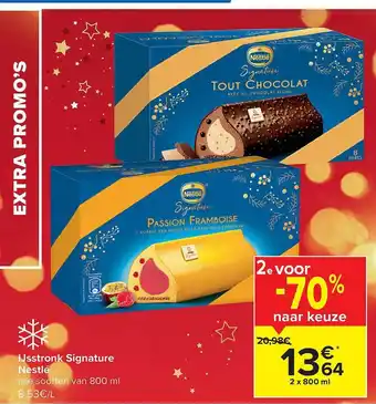 Carrefour Ijsstronk signature nestlé aanbieding