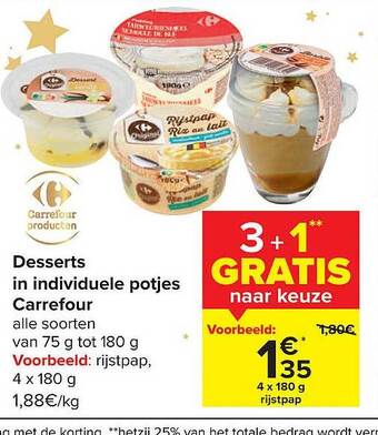 Carrefour Desserts in individuele potjes aanbieding