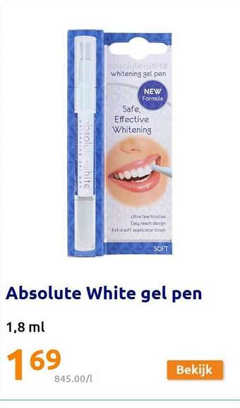 Action Absolute white gel pen aanbieding
