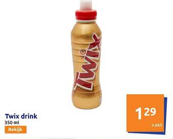 Action Twix drink aanbieding