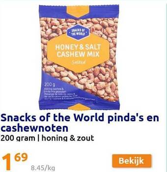 Snacks of the world pinda's en cashewnoten