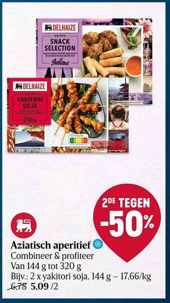 Delhaize Aziatisch aperitief aanbieding